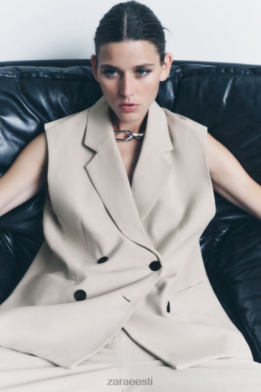 Zara mähis vest naised liiv Riietus 42F0H187