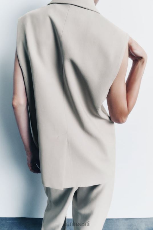 Zara mähis vest naised liiv Riietus 42F0H187