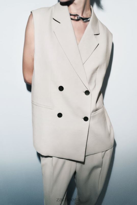 Zara mähis vest naised liiv Riietus 42F0H187