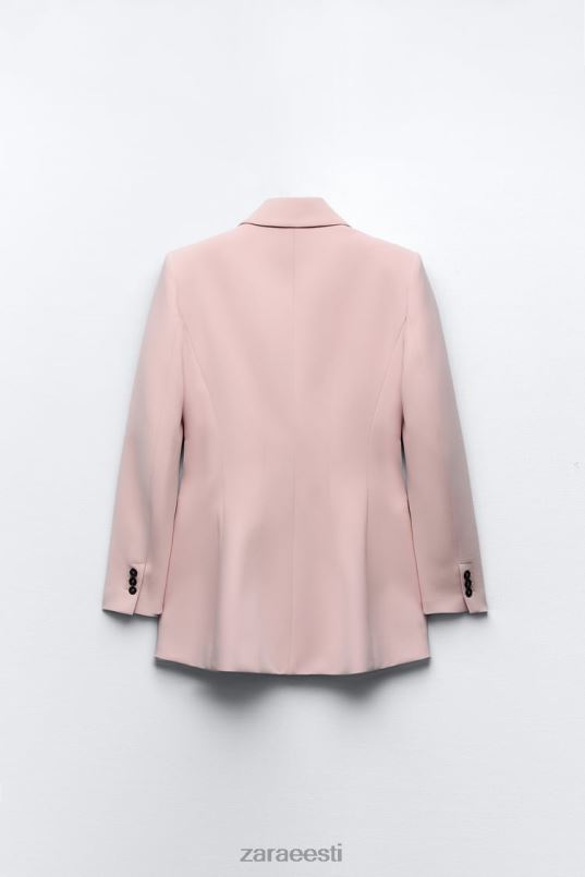 Zara paigaldatud õmblustega bleiser naised beež/roosa Riietus 42F0H186