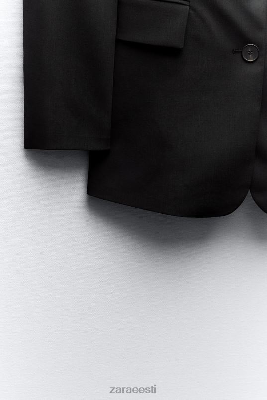 Zara paigaldatud õmblustega bleiser naised must Riietus 42F0H144