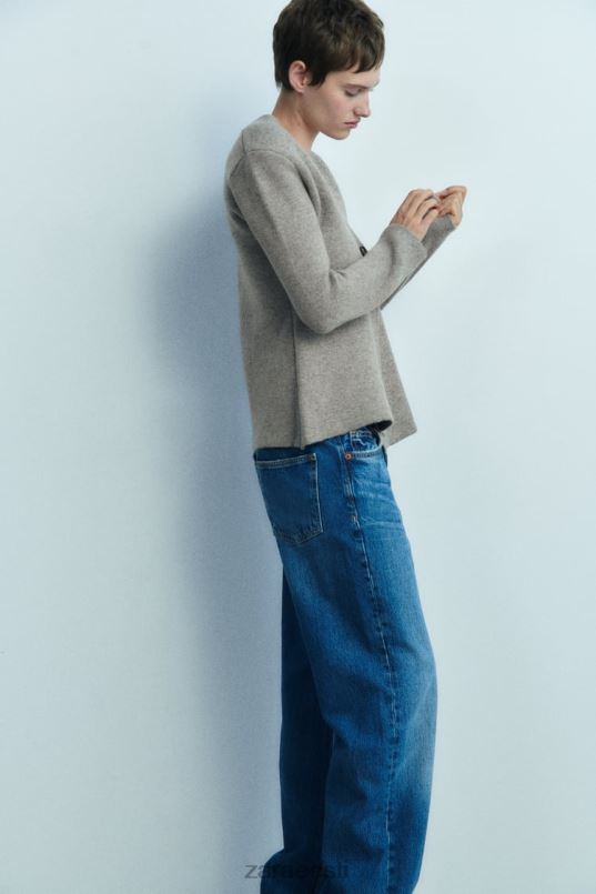 Zara peplumivillane kootud bleiser naised hall Riietus 42F0H164