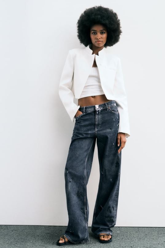 Zara saagi bleiser naised austri valge Riietus 42F0H163