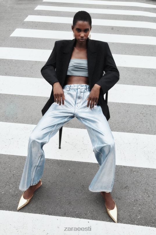 Zara sirge lõikega bleiser naised must Riietus 42F0H159