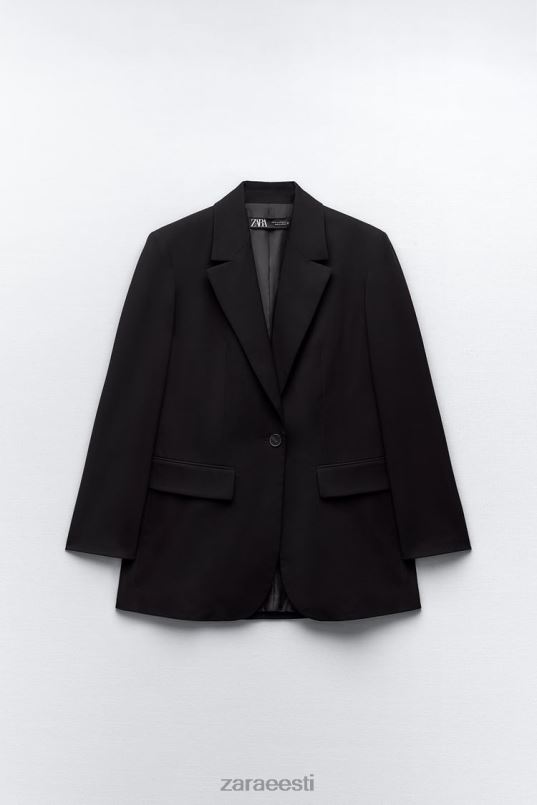 Zara sirge lõikega bleiser naised must Riietus 42F0H159