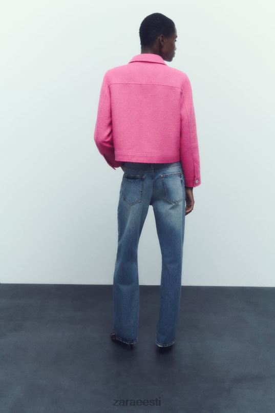 Zara tekstuuriga lühike bleiser naised roosa Riietus 42F0H180