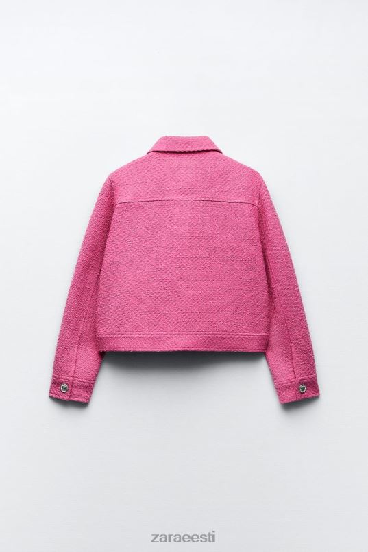 Zara tekstuuriga lühike bleiser naised roosa Riietus 42F0H180