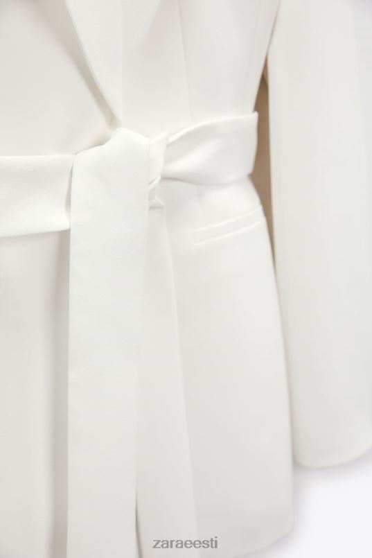 Zara vööga smokingu jope naised ekru Riietus 42F0H174