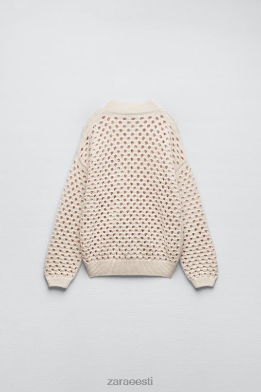 Zara avatud kootud bomber jope naised ekru Riietus 42F0H133