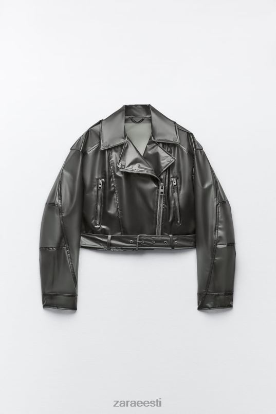 Zara crop läbipaistev jope naised originaal Riietus 42F0H94