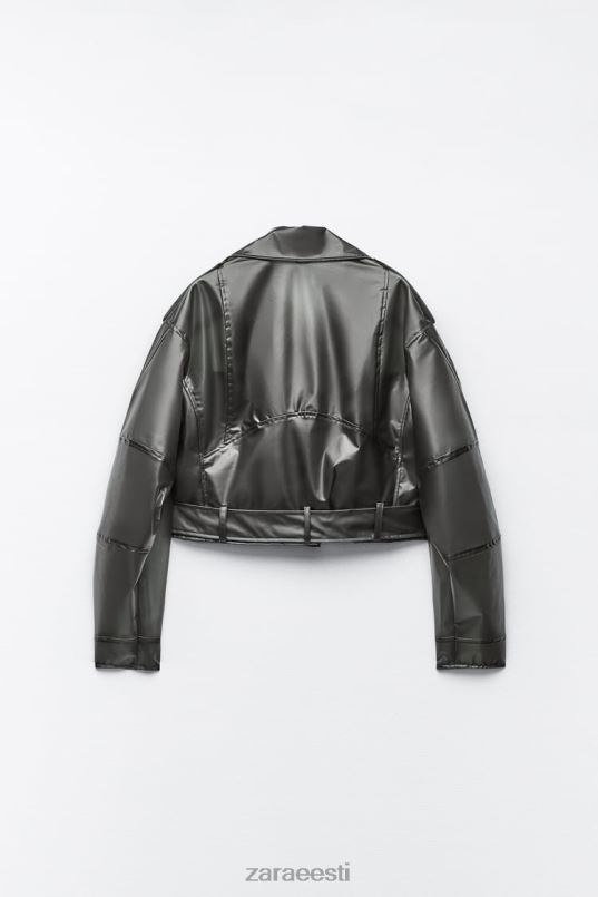 Zara crop läbipaistev jope naised originaal Riietus 42F0H94