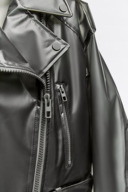 Zara crop läbipaistev jope naised originaal Riietus 42F0H94