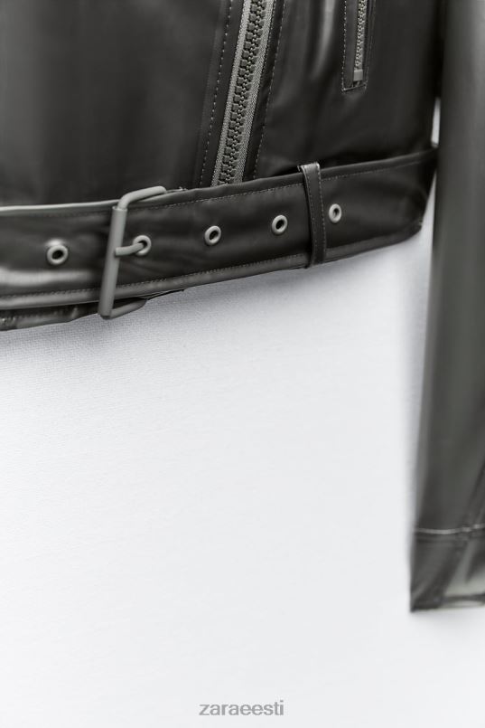 Zara crop läbipaistev jope naised originaal Riietus 42F0H94