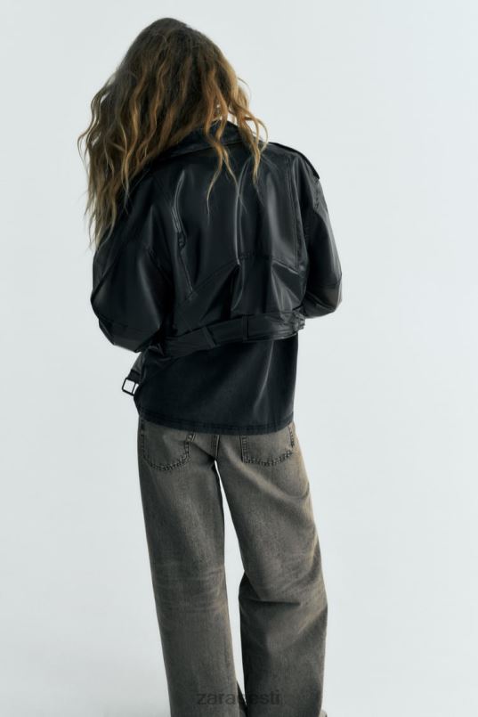 Zara crop läbipaistev jope naised originaal Riietus 42F0H94