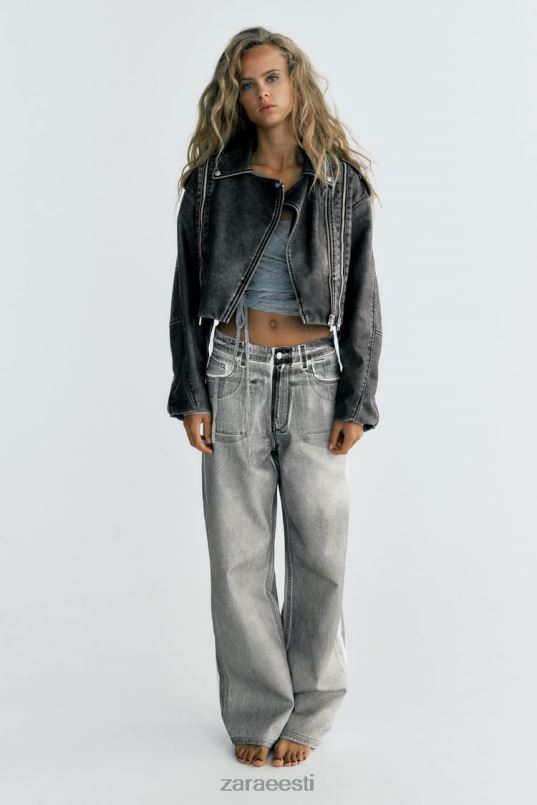 Zara hädas kunstnahast biker jope naised hall Riietus 42F0H18