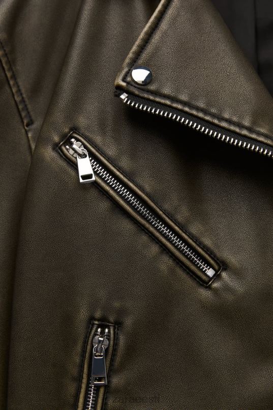 Zara hädas kunstnahast biker jope naised must Riietus 42F0H119