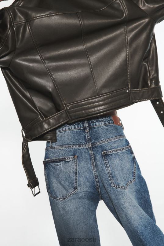 Zara hädas kunstnahast biker jope naised must Riietus 42F0H119