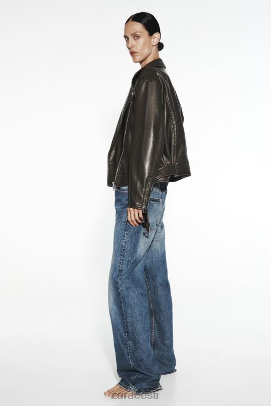 Zara hädas kunstnahast biker jope naised must Riietus 42F0H119