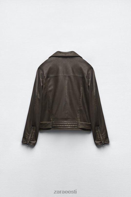 Zara hädas kunstnahast biker jope naised must Riietus 42F0H119