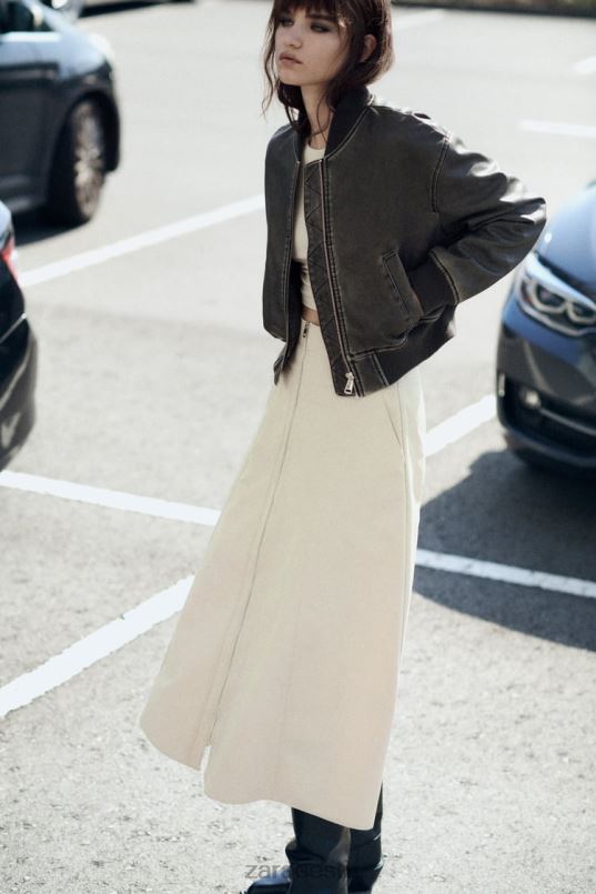 Zara hädas kunstnahast bomberjope naised must Riietus 42F0H34