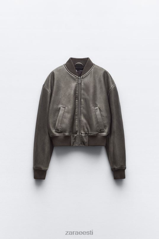 Zara hädas kunstnahast bomberjope naised must Riietus 42F0H34