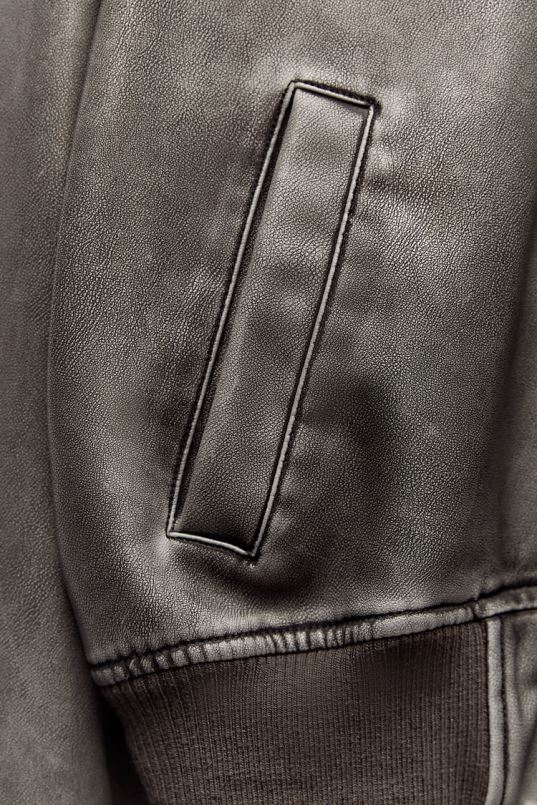 Zara hädas kunstnahast bomberjope naised must Riietus 42F0H34