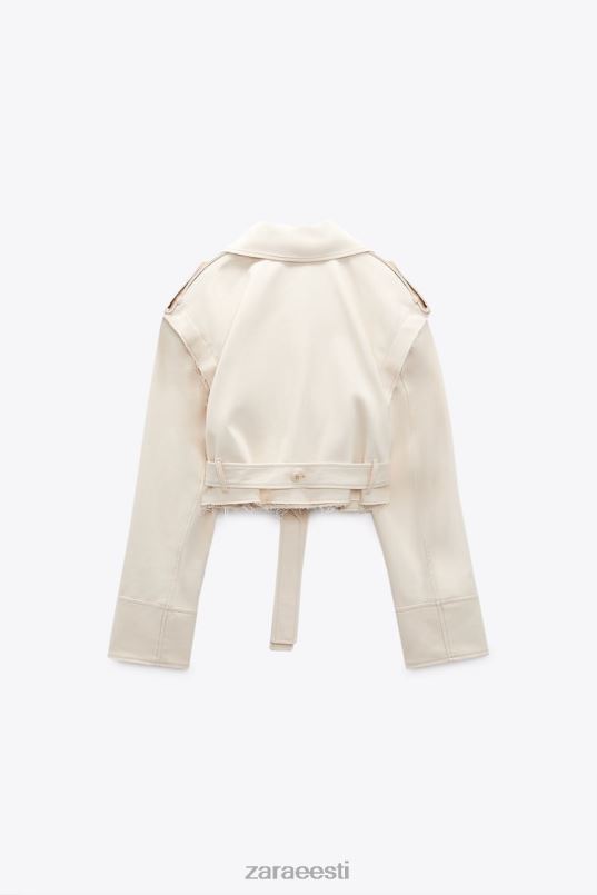 Zara kabriolett crop jope naised helebeež Riietus 42F0H111