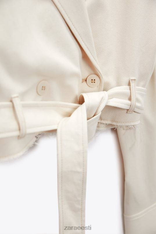 Zara kabriolett crop jope naised helebeež Riietus 42F0H111