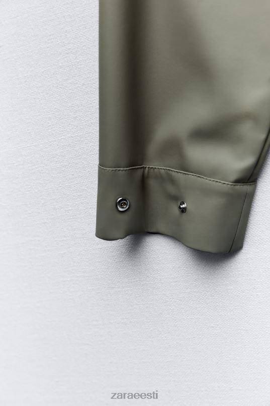 Zara kapuutsiga kummeeritud vihmamantel naised khaki Riietus 42F0H109