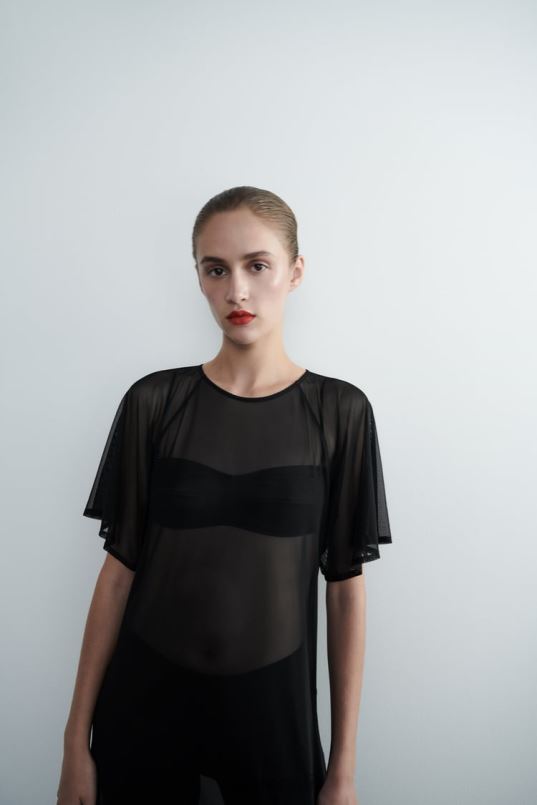 Zara keebivarrukatega tüllkleit naised must Riietus 42F0H118