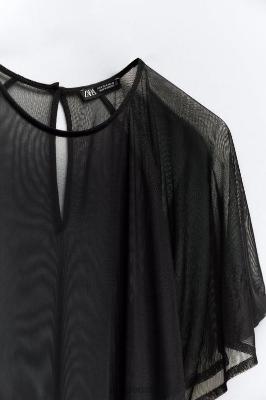 Zara keebivarrukatega tüllkleit naised must Riietus 42F0H118