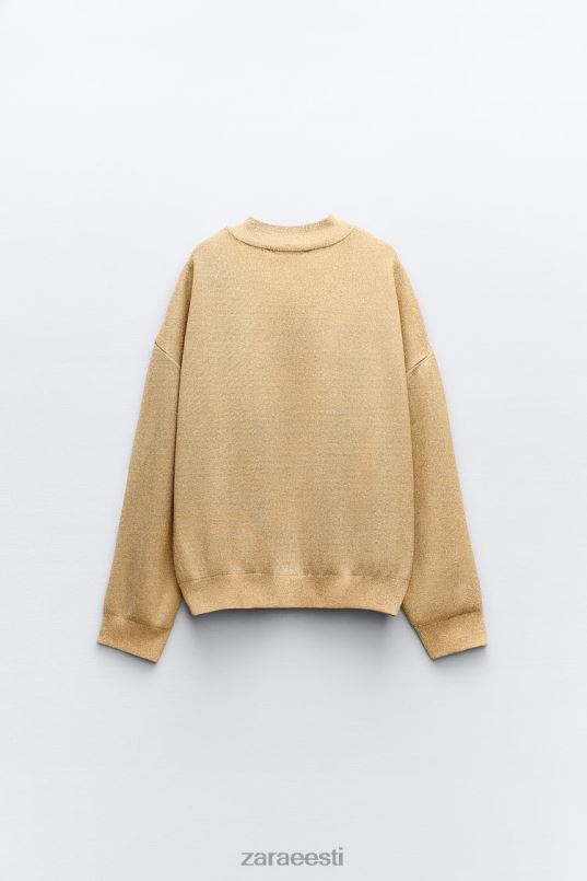 Zara koo metallniidiga bomberkardigan naised kuldne Riietus 42F0H14