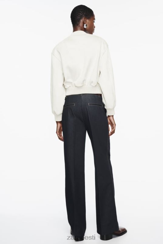 Zara kunstnahast bomber jope naised ekru Riietus 42F0H36