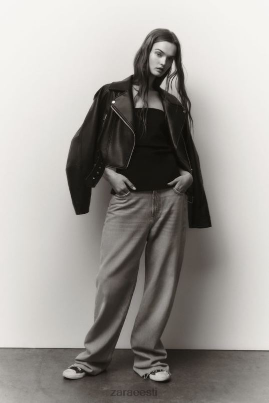 Zara kunstnahast jakk naised must Riietus 42F0H48