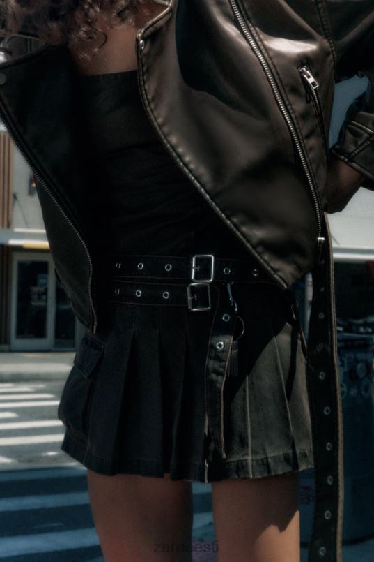 Zara kunstnahast jakk naised süsi Riietus 42F0H29