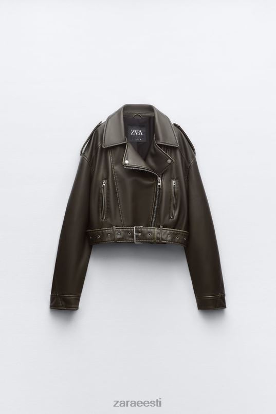 Zara kunstnahast jakk naised süsi Riietus 42F0H29