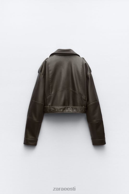 Zara kunstnahast jakk naised süsi Riietus 42F0H29