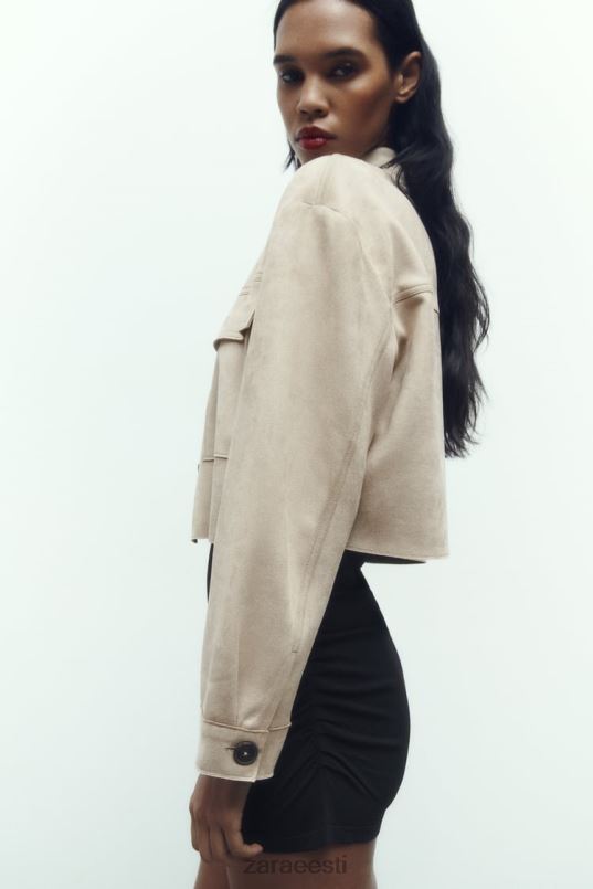 Zara kunstnahast lühike jope naised naarits Riietus 42F0H75