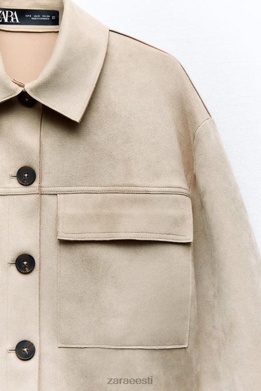 Zara kunstnahast lühike jope naised naarits Riietus 42F0H75