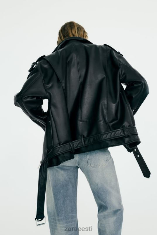 Zara kunstnahast ülisuur jope naised must Riietus 42F0H32