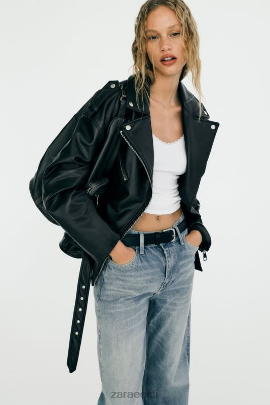 Zara kunstnahast ülisuur jope naised must Riietus 42F0H32