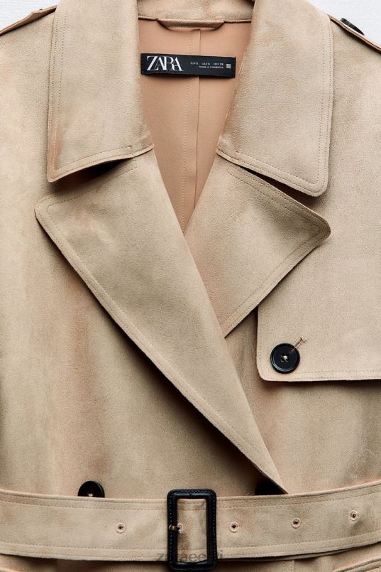 Zara kunstnahast pealislakk naised taupe pruun Riietus 42F0H83