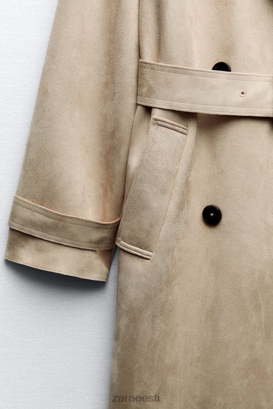 Zara kunstnahast pealislakk naised taupe pruun Riietus 42F0H83