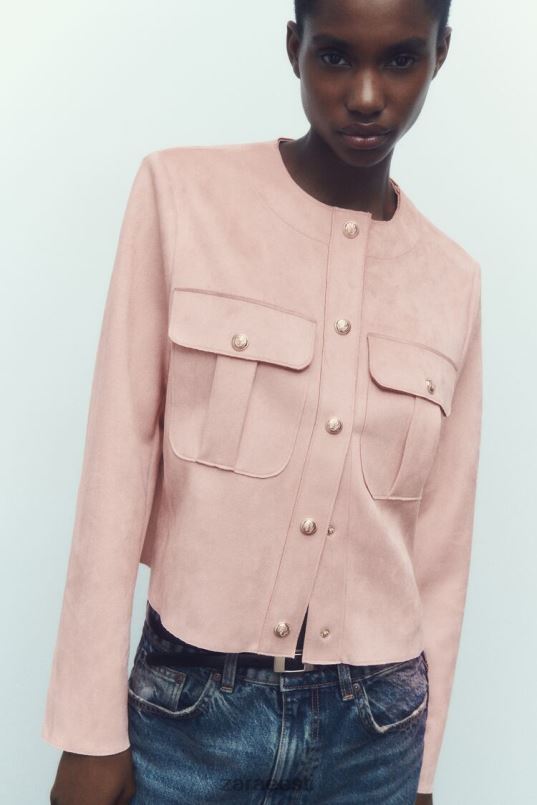 Zara kunstnahast pealissärk naised roosa Riietus 42F0H117