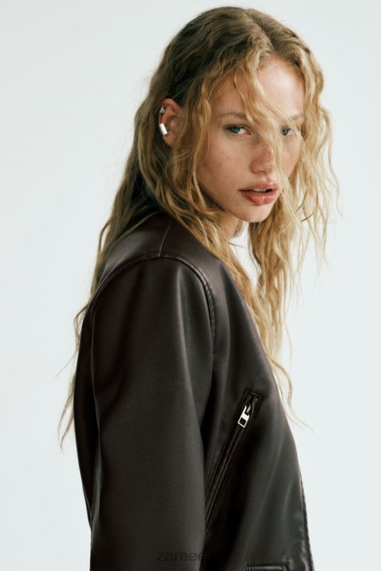 Zara kunstnahast pommitaja naised must Riietus 42F0H26