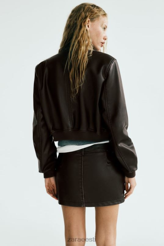 Zara kunstnahast pommitaja naised must Riietus 42F0H26