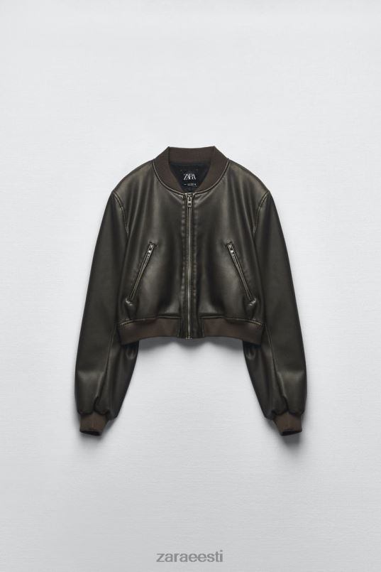 Zara kunstnahast pommitaja naised must Riietus 42F0H26