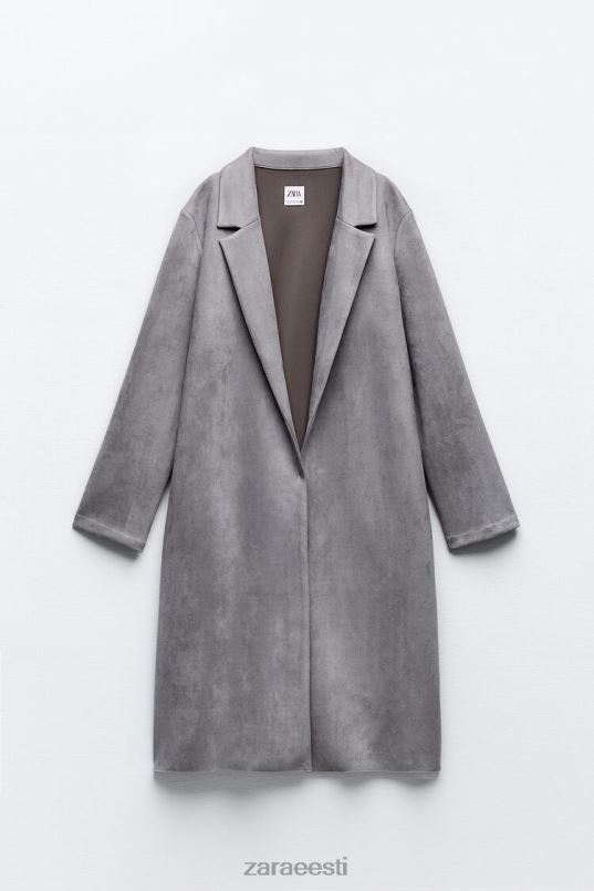 Zara kunstseemisnahast mantel naised hallikas Riietus 42F0H65