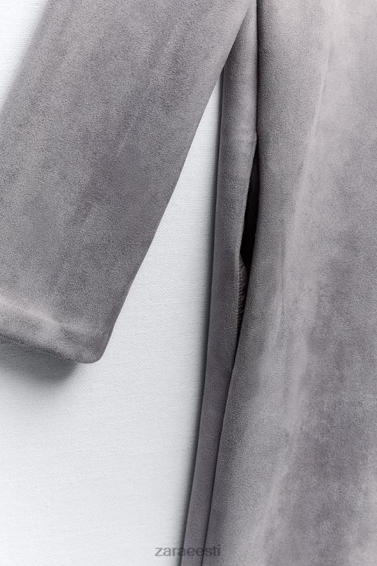 Zara kunstseemisnahast mantel naised hallikas Riietus 42F0H65