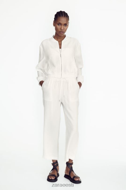 Zara lendav bomber jope naised austri valge Riietus 42F0H130